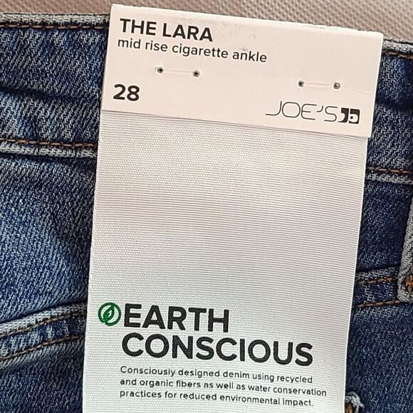 New JOE'S JEANS Women's (28) The LARA Mid Rise Cigarette Ankle Blue Jeans $198 - Picture 15 of 16